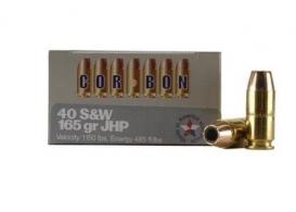 Cor-Bon Self Defense Jacketed Hollow Point 40 S&W Ammo 165 gr 20 Round Box - SD40165/20 Cor-Bon Self Defense Jacketed Hollow Point 40 S&W Ammo 165 gr 20 Round Box - SD40165/20