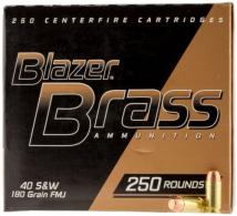 CCI Blazer 40 S&W 180 GR Full Metal Jacket Flat Nose 250 Bx/ 4 Cs - 52201 CCI Blazer 40 S&W 180 GR Full Metal Jacket Flat Nose 250 Bx/ 4 Cs - 52201