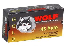 Wolf 45 ACP 185 Grain Semi-Jacketed Hollow Point - G45HP1
