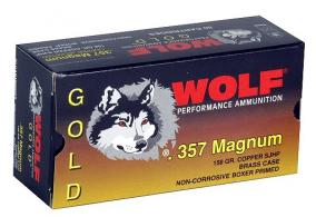 Wolf 357 Remington Magnum 158 Grain Semi-Jacketed Hollow Poi - G357HP1 Wolf 357 Remington Magnum 158 Grain Semi-Jacketed Hollow Poi - G357HP1