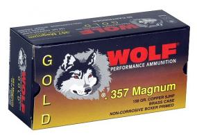 Wolf 357 Remington Magnum 158 Grain Semi-Jacketed Hollow Poi - G357HP1