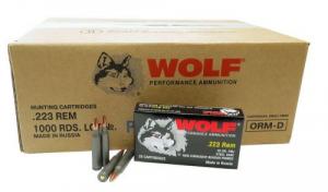 Wolf .223 Remington 55 Grain FMJ (1000 Round Case) - GM193-Case Wolf .223 Remington 55 Grain FMJ (1000 Round Case) - GM193-Case