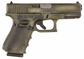Glock G19 Stnd Dbl 9mm 4.01" 10rd ODGrn Battleworn Polymer Grip