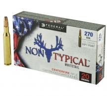 FEDERAL NON TYPICAL AMMO 270WIN 150GR SOFT POINT 20RD BOX - 270DT150 FEDERAL NON TYPICAL AMMO 270WIN 150GR SOFT POINT 20RD BOX - 270DT150