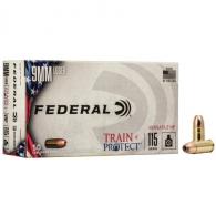 Federal TP9VHP1 Train and Protect 9mm 115 GR Verstile Hollow Point (VHP) - TP9VHP1 Federal TP9VHP1 Train and Protect 9mm 115 GR Verstile Hollow Point (VHP) - TP9VHP1