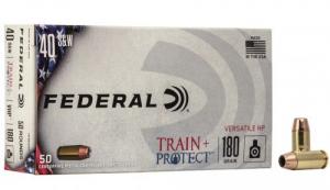 Federal TP40VHP1 Train and Protect 40 Smith & Wesson (S&W) 180 GR Verstile Holl - 10