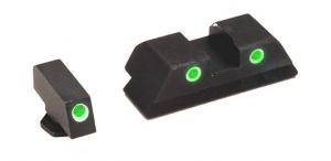 Ameriglo Green Front/Rear Classic Tritium Night Sights For G - GL113