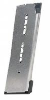 Wilson Combat 8 Round Stainless Mag w/Overmold Butt Pad Fits - 47DOX Wilson Combat 8 Round Stainless Mag w/Overmold Butt Pad Fits - 47DOX