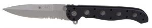 CRKT M1613Z M16 13Z 3.50" Folding Spear Point Part Serrated Bead Blasted AUS-8A SS Blade/Black GRN Handle - 395