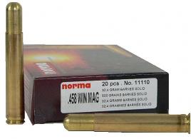 Norma 458 Winchester Mag 400 Grain Solid 20/Box - 11110 Norma 458 Winchester Mag 400 Grain Solid 20/Box - 11110