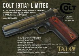 Colt TALO 1911A1 LIMITED - 01970A1MA Colt TALO 1911A1 LIMITED - 01970A1MA