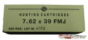 Russian 7.62x39 122gr FMJ 640rd Case - 762X39FMJ Russian 7.62x39 122gr FMJ 640rd Case - 762X39FMJ