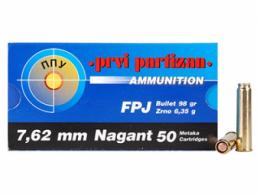 PPU 7.62mm Nagant Pistol Ammo  50ct