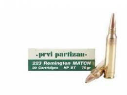 PRVIPartisan22375gr.BoatTailHollowPoint,20rounds PRVIPartisan22375gr.BoatTailHollowPoint,20rounds