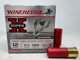 Winchester 12 Ga. Xpert Hi-Veloctiy 2 3/4" 1 1/8 oz, #2 Steel - WEX12H2 Winchester 12 Ga. Xpert Hi-Veloctiy 2 3/4" 1 1/8 oz, #2 Steel - WEX12H2