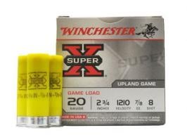 Winchester 20 Ga. Super X Game 2 3/4" 7/8 oz, #8 Lead Round - XU208 Winchester 20 Ga. Super X Game 2 3/4" 7/8 oz, #8 Lead Round - XU208