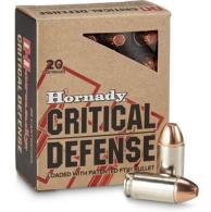 Hornady Critical Defense Hollow Point 45 ACP Ammo 20 Round Box