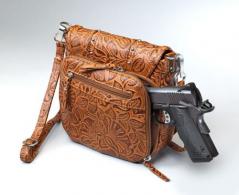 Gun Tote'n Mamas GTM-16 Studded Flap Bag Tan