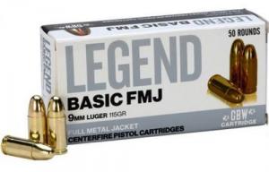 1000 Rounds of Legend 9mm 115gr FMJ- FREE SHIPPING