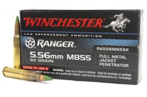 Winchester 5.56mm M855 62 Gr. Ranger FMJ Penetrator 20/Box - RA556M855K