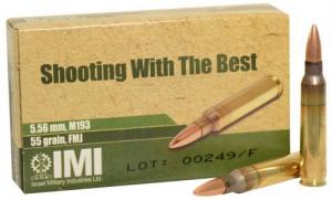 IMI M193 5.56x45 NATO 55 Grain FMJ 20 Round - IMIM193 IMI M193 5.56x45 NATO 55 Grain FMJ 20 Round - IMIM193
