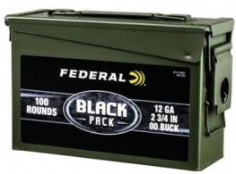 Federal Black Pack 12GA 00 Buckshot 2" 100RD Can - BF12700AC1
