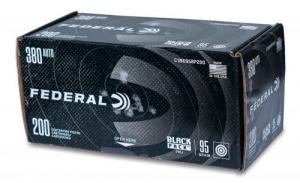 Federal Black Pack .380 ACP 95gr FMJ 200 rounds - C38095BP200