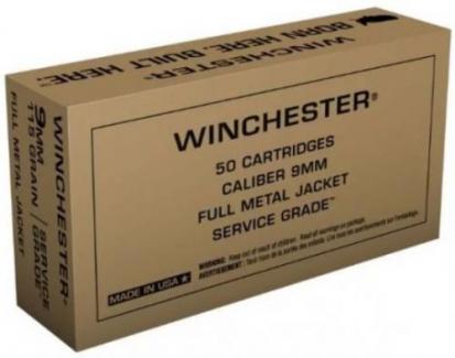 Winchester 9mm 115gr FMJ 500 rounds FREE SHIPPING