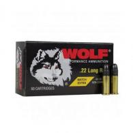 Wolf .22 LR Match Extra 40gr Round Nose 50rd box - 22XTRA Wolf .22 LR Match Extra 40gr Round Nose 50rd box - 22XTRA