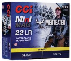 CCI Mini-Mag MeatEater .22 LR 36gr Cooper plated Hollow Point 300rd box - 962ME