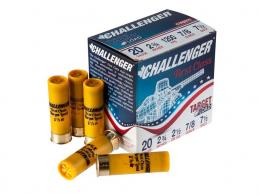 Challenger First Class Target 20 GA 2-3/4" 7/8oz #7.5 1200fps 25rd box - CTA2075 Challenger First Class Target 20 GA 2-3/4" 7/8oz #7.5 1200fps 25rd box - CTA2075