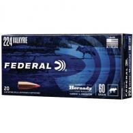 Federal 224 Valkyrie 60 Grain Hornady V-Max 20rd box Federal 224 Valkyrie 60 Grain Hornady V-Max 20rd box