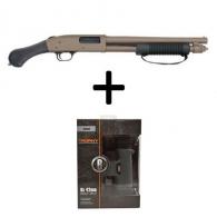 Buds Combo: Mossberg & Sons 590 Shockwave 12 GA 5+1 Flat Dark Earth/Bushnell 8X42 TROPHY Binoculars