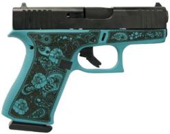 Glock G43 Subcompact Engraved Tiffany Paisley 9mm Pistol - UI4350201GRFP