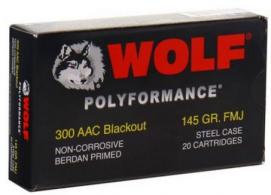 Wolf Polyformance 300AAC 145gr FMJ 20rd box Wolf Polyformance 300AAC 145gr FMJ 20rd box