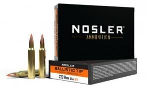 Nosler Varmint Ballistic Tip  223 Remington Ammo  55gr 20 Round Box - 61025