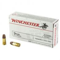 Winchester Lead Free Frangible 9mm Ammo 90gr  50 Round Box - USA9F