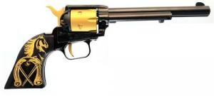 Heritage Manufacturing Rough Rider Gold Horseshoe 22 Long Rifle Revolver - RR22B6GHSHOE