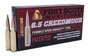 Fort Scott Munitions TUI Solid Copper 6.5mm Creedmoor Ammo 130 gr 20 Round Box