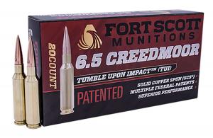 Fort Scott Munitions TUI Solid Copper 6.5mm Creedmoor Ammo 130 gr 20 Round Box - 65CM130SCV2 Fort Scott Munitions TUI Solid Copper 6.5mm Creedmoor Ammo 130 gr 20 Round Box - 65CM130SCV2