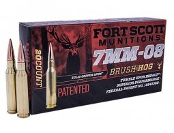 Fort Scott Munitions Ammo 7mm-08 120gr Solid Copper 20rd box - 7mm08120scv1 Fort Scott Munitions Ammo 7mm-08 120gr Solid Copper 20rd box - 7mm08120scv1