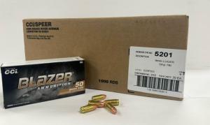 CCI Blazer Brass 9mm 124gr FMJ 20 boxes/1000rd case - 5201C CCI Blazer Brass 9mm 124gr FMJ 20 boxes/1000rd case - 5201C