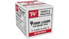Main product image for Winchester USA Target & Practice  9mm Ammo 115gr FMJ 50rd box