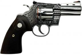 Colt Python "Filligree Frame" Handgun .357 Mag 6rd Capacity 3" Barrel Stainless Finish Wood Grips - PYTHONSP3WTSFB Colt Python "Filligree Frame" Handgun .357 Mag 6rd Capacity 3" Barrel Stainless Finish Wood Grips - PYTHONSP3WTSFB