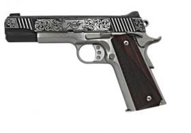KIMBER Custom 1911 Deep Engraved 45ACP 5.25" 8rd Pistol - Black | Stainless - 3200301ENGRVD