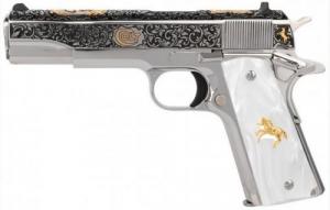 Colt 1911 El Samuel Colt .38 Super Polished Stainless Engraved Limited 1 of 500