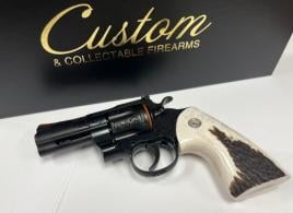 Custom and Collectible Firearms Colt Python .357 MAG Dark Series, 3" Engraved, Stag Grips - CNCPYTHDARK3 Custom and Collectible Firearms Colt Python .357 MAG Dark Series, 3" Engraved, Stag Grips - CNCPYTHDARK3