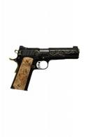 Kimber, 1911 .45ACP, 5 Black Deluxe Scroll Work Gold Rope Inlay  1 OF 200