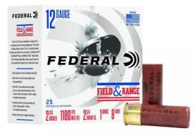 Federal Field & Range Shotshells, 12 Gauge, 2-3/4 in, 1oz, 1180 fps, #7.5 Shot, 25 Rd/bx - FR121NBS75