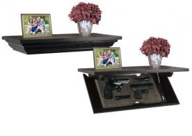 PSP Concealment Shelf Key Entry Brown Wood Holds 2 Handguns 24" L - CC24E
